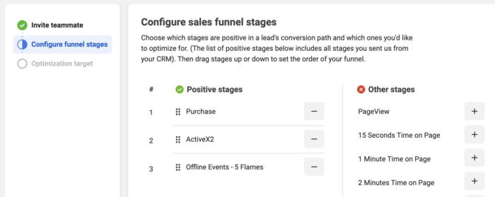 Configure Sales Funnel